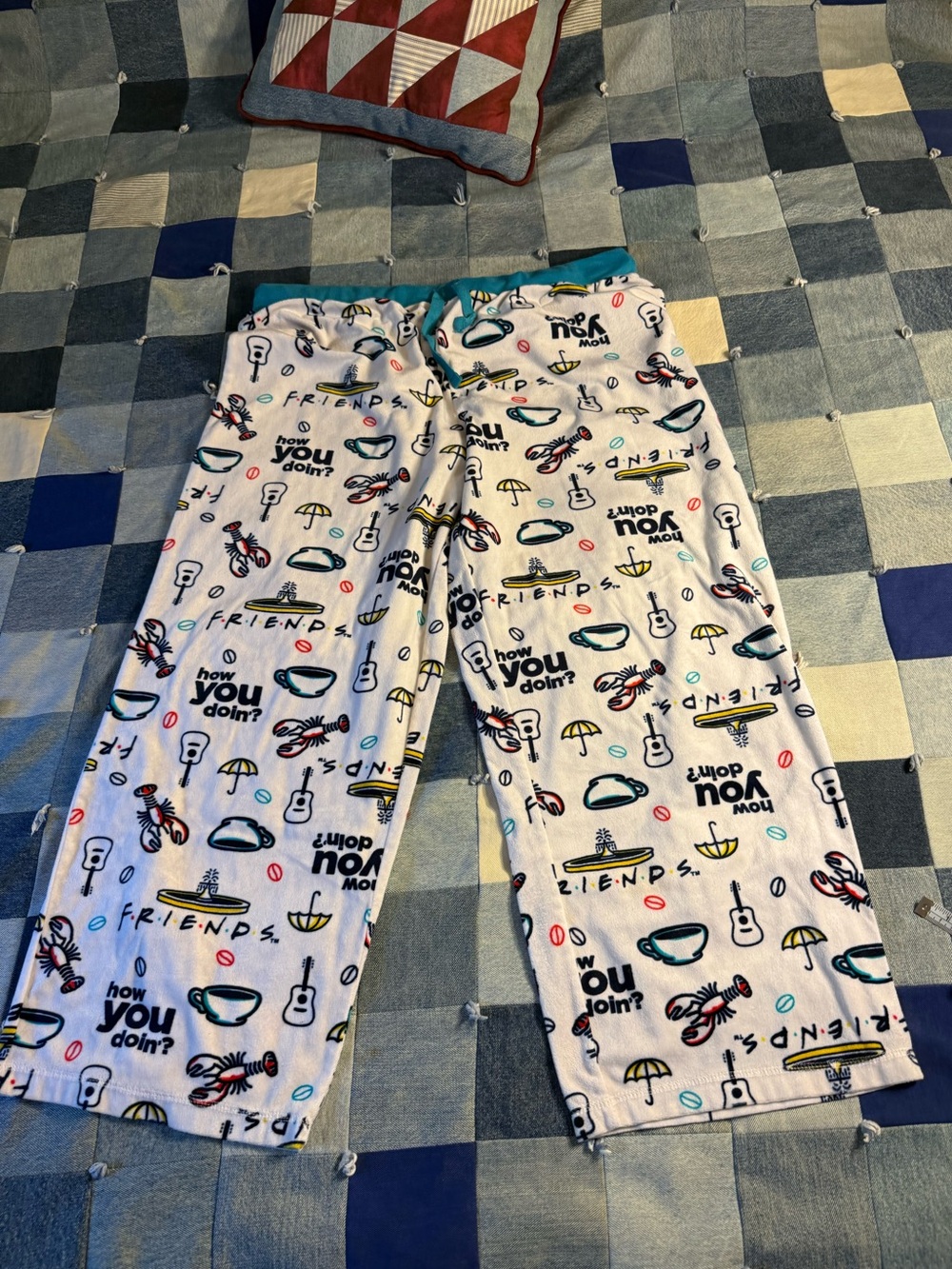 Friends TV Show Pajama Pants Women's 2X - “How You Doin' Print"